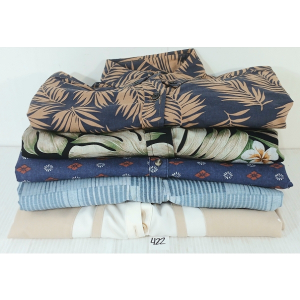 LOT OF 5 - MEN'S BUTTON-UP SHIRTS - MFG LIFETIME