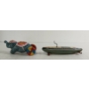 Image 4 : LOT OF 2 - SAN & HRD TIN WIND UP BOAT & ELEPHANT