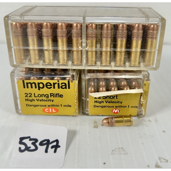 AMMO: 100X .22 LR & 50X .22 SHORT - CIL & IVI