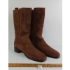 Image 1 : PAIR OF MEN'S SQUARE TOE BROWN SUEDE BOOTS