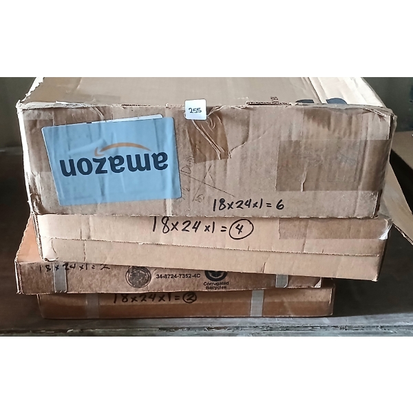 LOT OF 4 - 18 X 24 X 1 FURNACE AIR FILTERS - AS NEW