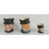 Image 4 : LOT OF 4 - WARNER PINE TRINKET BOX & MINIATURE TOBY MUGS