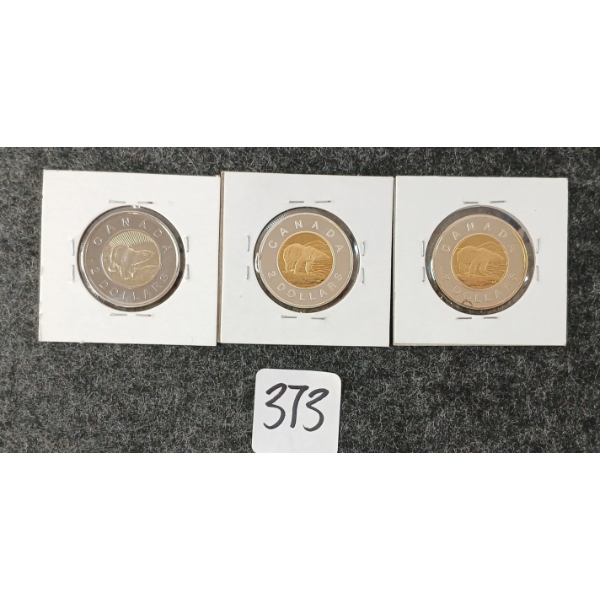 LOT OF 3 - 1997 & 2006 CDN $2 COINS