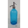 Image 1 : LOCAL BOTT. CO. FEINMAN - AZUR BLUE ACID-ETCHED - 26OZ SELTZER BOTTLE