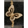 Image 2 : 18K GOLD PLATED SIMULATED DIAMOND (CZ) BUTTERFLY BRACELET 