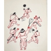 Image 2 : "PLAYING BALL" BY PITSEOLAK ASHOONA - INK ON PAPER