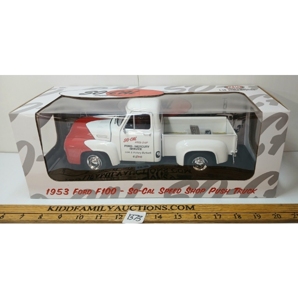 ACME 1953 FORD F100 SO-CAL SPEED SHOP PUSH TRUCK DIECAST MODEL