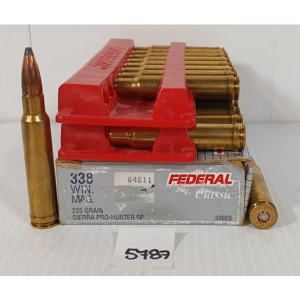 AMMO: 20X FEDERAL .338 WIN MAG - 225GR - SIERRA PRO-HUNTER SP