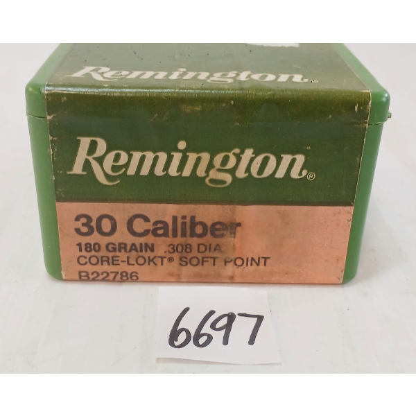 BULLETS: 100X REMINGTON .30CAL - 180GR