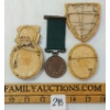 Image 2 : LOT OF 4 - 1913 INDIA BISLEY TEAM & GOLD FIELD VOLUNTEERS WIRE GILT BADGES & SHOOTING MEDAL