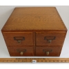Image 1 : OAK DOVETAILED FILE CARD CABINET
