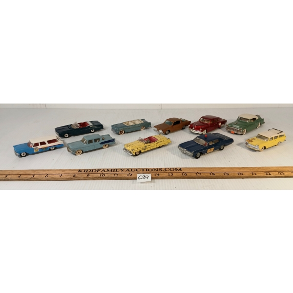 LOT OF 10 - DIECAST MODEL CARS - DINKY, CORGI, BROOKLIN & SABRA