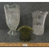 Image 3 : LOT OF 3 - FENTON DAISY & BUTTON TOP HAT DESIGN DISH & CUT GLASS PITCHERS