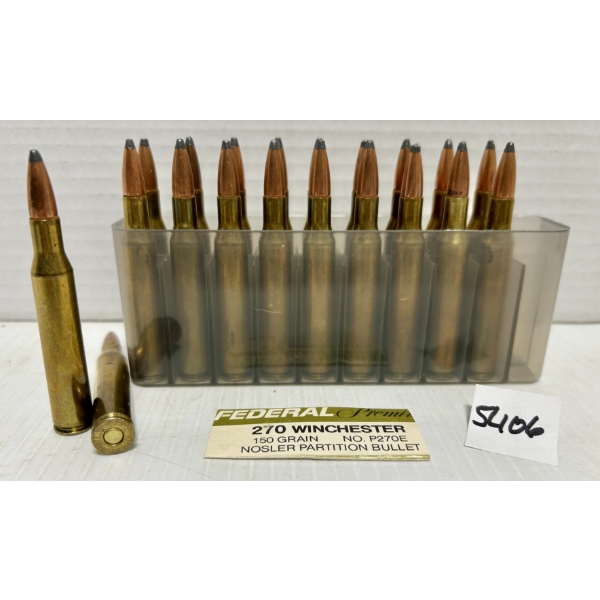 AMMO: 20X FEDERAL .270 WIN 150GR. 