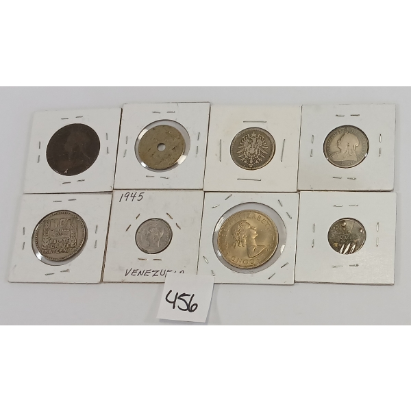 LOT OF 8 - MISC WORLD CURRENCY - INCL GERMANY, RUSSIA & BELGIUM, ETC