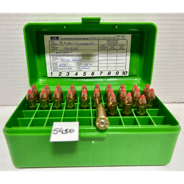 AMMO: 24X .444 MARLIN 265GR. - RELOADS 