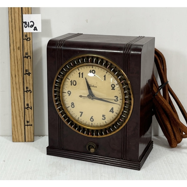 TELECHRON ART DECO ALARM CLOCK - WORKING CONDITION UNKNOWN