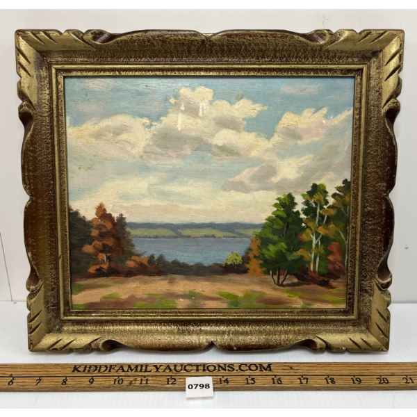 "OWEN SOUND BAY" BY LEONA GAELICHER - FRAMED OIL ON CANVAS BOARD
