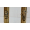 Image 5 : PAIR OF BRASS MILITARY CANDLESTICK HOLDERS