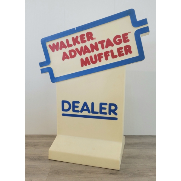 WALKER ADVANTAGE MUFFLER DEALER - DOUBLE SIDED PLASTIC SIGN
