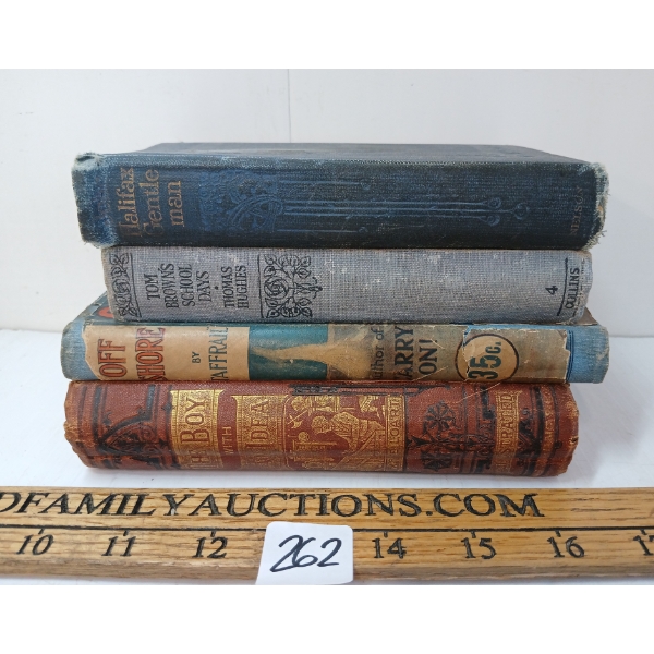 LOT OF 4 - "THE BOY WITH AN IDEA", "OFFSHORE", "TOM BROWN'S SCHOOL DAYS" & "JOHN HALIFAX GENTLEMAN"