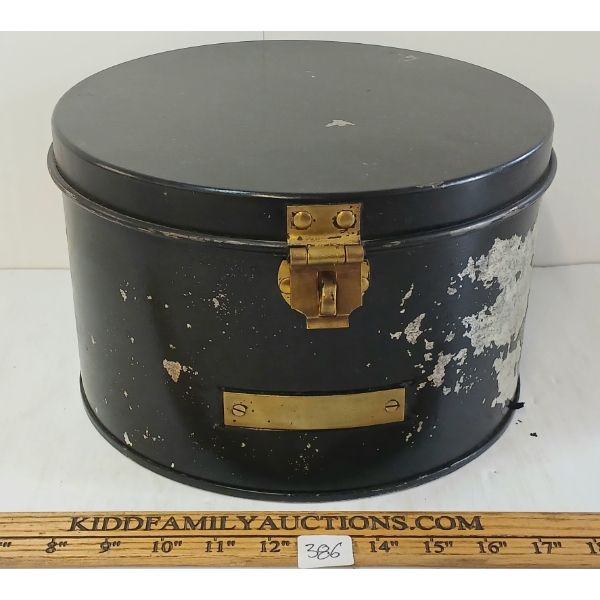 MILITARY METAL HAT BOX