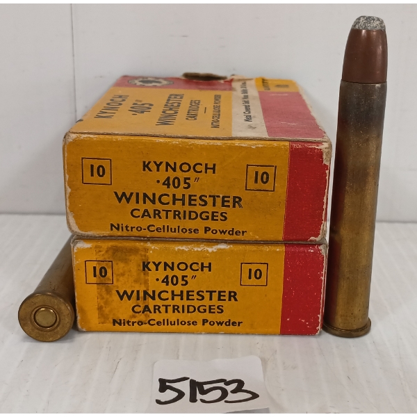 AMMO: 20X KYNOCH .405 WIN - 300GR - SOFT NOSE 