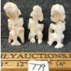 Image 5 : LOT OF 3 - SPIRITUAL FIGURES - SIGNED - BONE