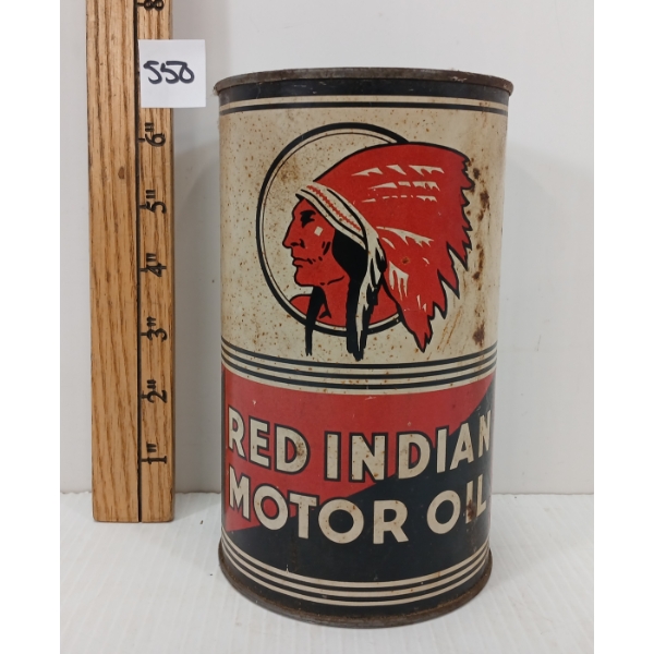 RED INDIAN MOTOR OIL QT CAN