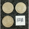 Image 1 : LOT OF 3 - 1956 CDN 50 CENT SILVER COINS