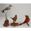 Image 8 : LOT OF 3 - FOLK ART BIRDS - CARDINAL MORNING DOVES, SANDPIPER