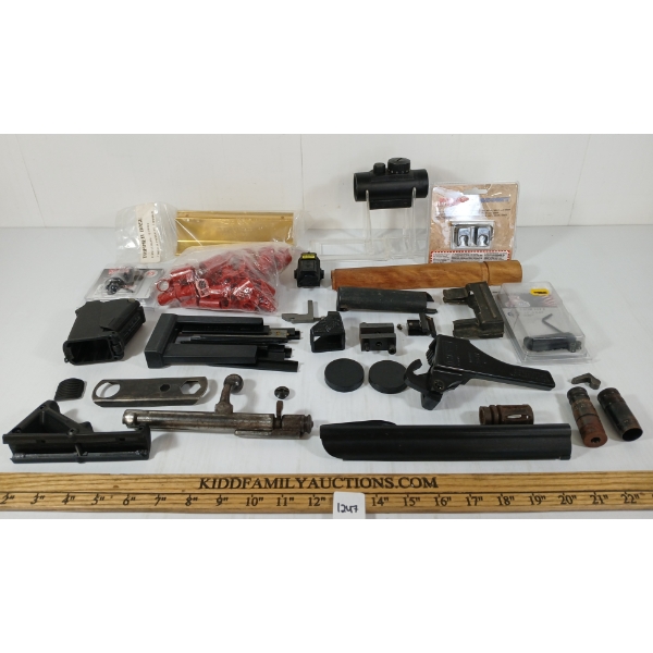 JOB LOT - TASCO RED DOT, GROVTEC PICATINNY RAIL, SKS 56 SIGHT ADJUSTER, ETC