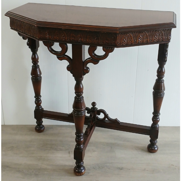 CONSOLE TABLE - JACOBEAN STYLE - MAHOGANY - C. VICTORIAN ERA