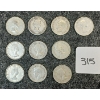 Image 2 : LOT OF 10 - 1941-1965 CDN 10 CENT COINS 
