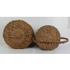Image 6 : LOT OF 2 - NATIVE HAND WOVEN BASKETS W/ LIDS