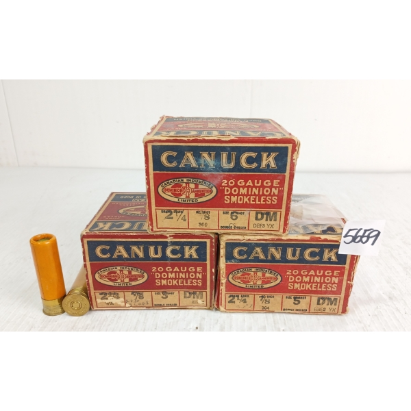 AMMO: 57X CANUCK 20GA - 2-1/4IN - #3, 5, & 6 SHOT