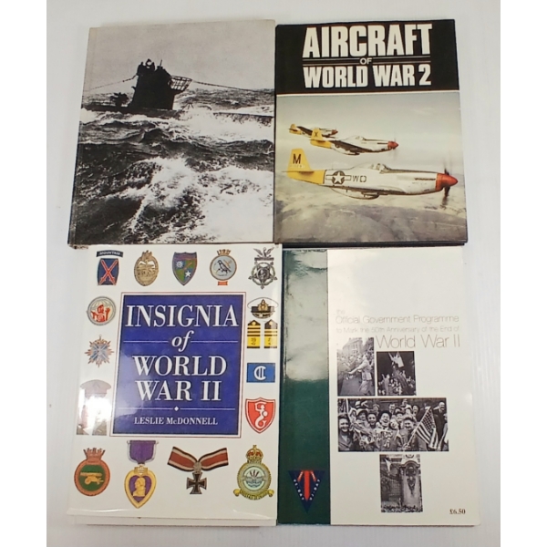 LOT OF 4 - MISC WWII PUBLICATIONS - INCL "THE BATTLE OF THE ATLANTIC" & "AIRCRAFT OF WORLD WAR 2"