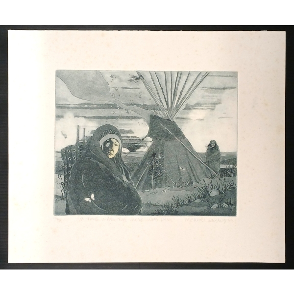 "A TIME WHEN THE RIVER WAS REAL" BY MICHAEL ROBINSON (1948-2010) - ETCHING