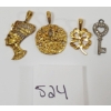 Image 2 : LOT OF 5 - STERLING SILVER PCS - INCL CHAIN & PENDANTS