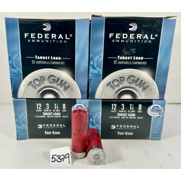 AMMO: 100X FEDERAL 12 GA 2-3/4 IN - #8