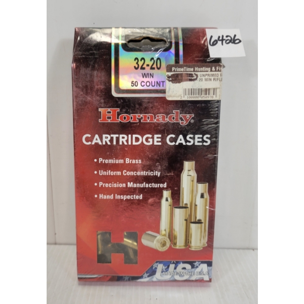BRASS: 50X HORNADY .32-20 WIN - UNPRIMED - SEALED