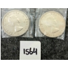 Image 2 : LOT OF 2 - 1958 CDN SILVER DOLLARS - BRITISH COLUMBIA 