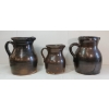 Image 4 : LOT OF 3 - STONEWARE SALT GLAZE PITCHERS - ONE MARKED TORONTO