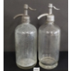Image 3 : LOT OF 2 - HAMMERS & L. LUBIN NEW YORK - CLEAR ACID-ETCHED - SELTZER BOTTLES