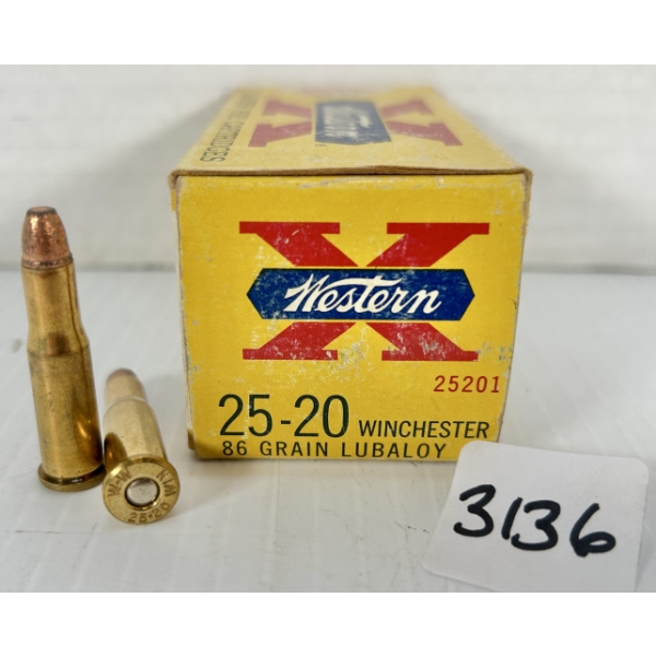 AMMO: APPROX 45X WINCHESTER .25-20 WIN - 86 GR LFP