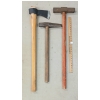 Image 2 : LOT OF 3 - HEAVY WORK RAILROAD TOOLS - INCL SPIKE HAMMER, PIN SPLITTER & USSHERS AXE