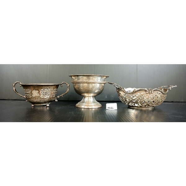 LOT OF 3 - STERLING SILVER SERVING DISHES