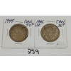 Image 1 : LOT OF 2 - 1945 & 1946 CDN 50 CENT PCS