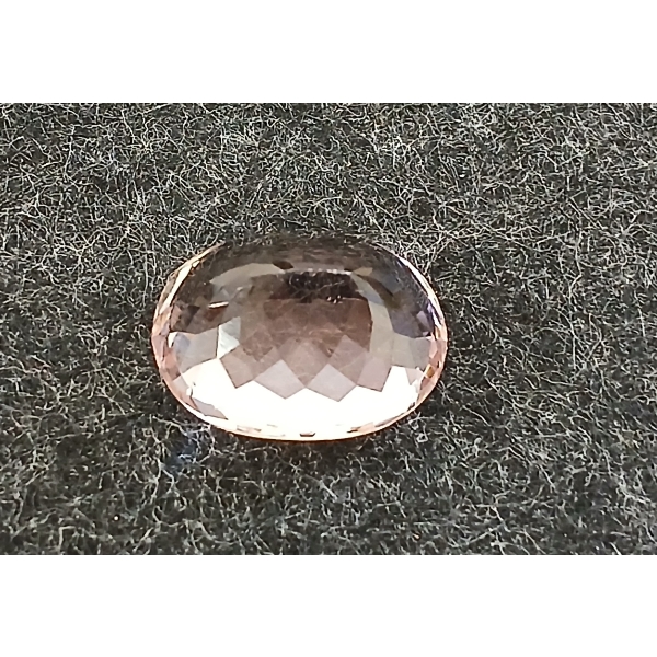 OVAL MODIFIED MIXED CUT NATURAL PALE PURPLISH PINK KUNZITE ($11,930 APPRAISAL)