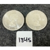 Image 2 : LOT OF 2 - 1962 CDN SILVER DOLLARS - VOYAGEUR